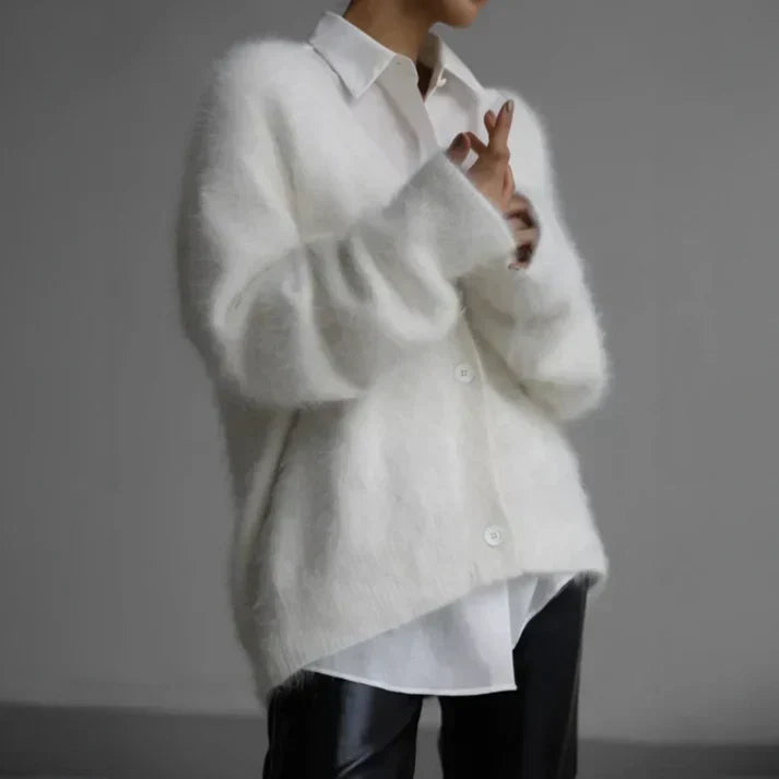 Gilet Femme Élégant Coupe Ample – Cardigan Chaud Chic et Confortable Automne Hiver