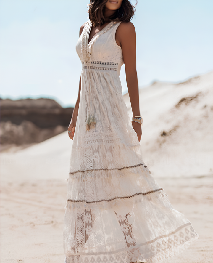 Amandine – Robe Bohème En Dentelle Avec Une Allure Raffinée