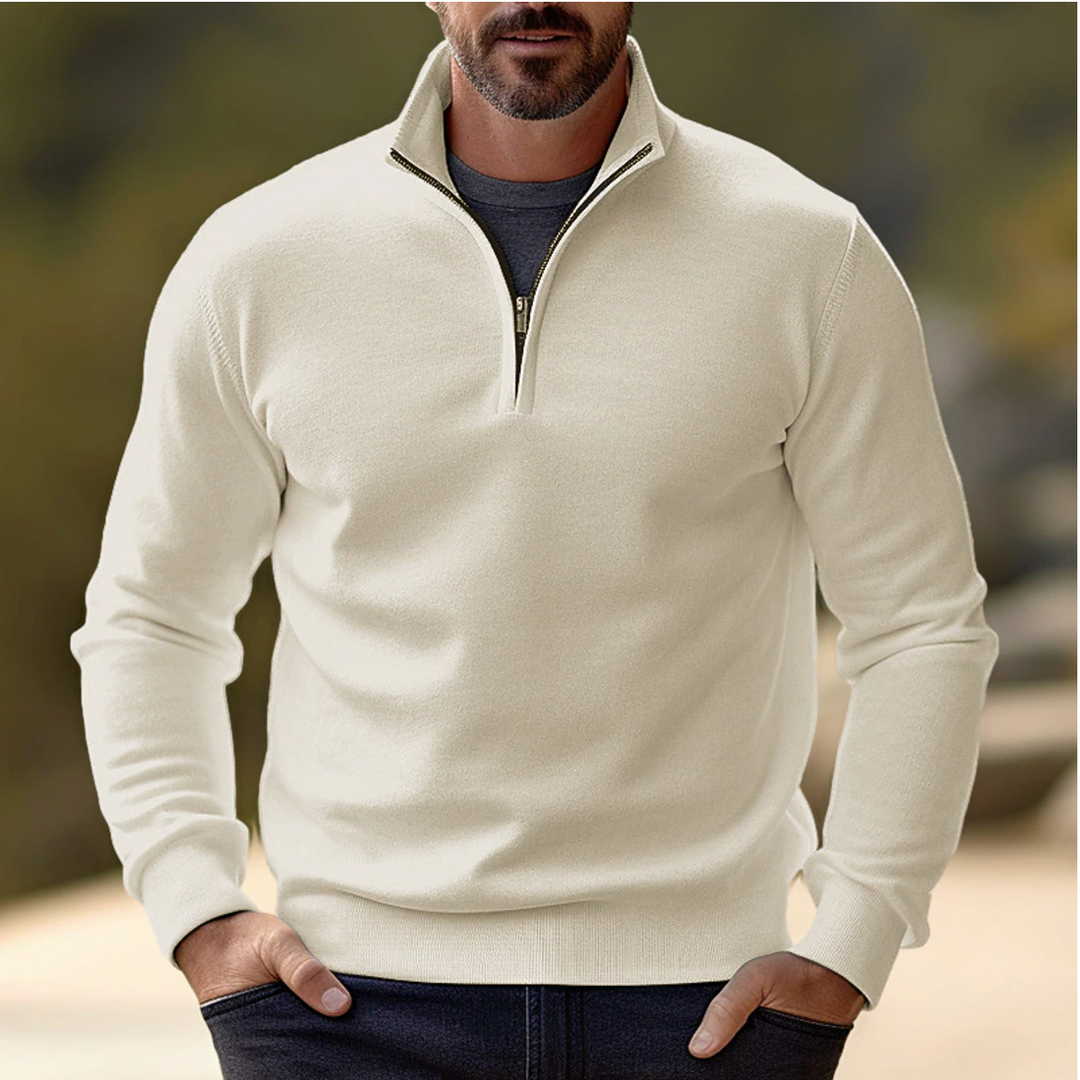 Maxime - Pull Demi-Zip Élégant Moderne Raffiné Homme