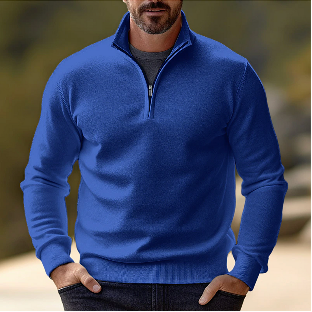 Maxime - Pull Demi-Zip Élégant Moderne Raffiné Homme