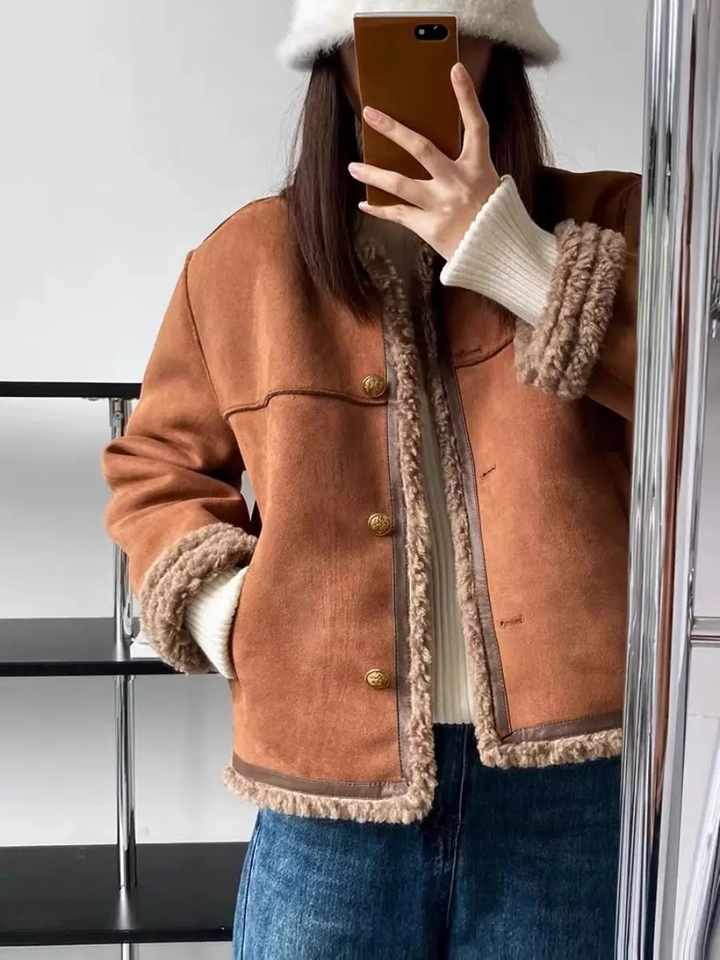 Aspen™ - Veste en Suède de Style Vintage