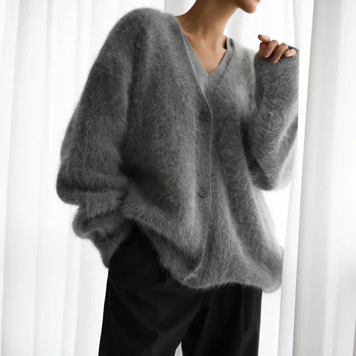 Gilet Femme Élégant Coupe Ample – Cardigan Chaud Chic et Confortable Automne Hiver