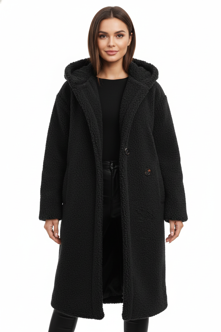 Nelia Manteau Teddy Femme – Veste Oversize Douce &amp; Chaude pour Looks Hiver Élégants