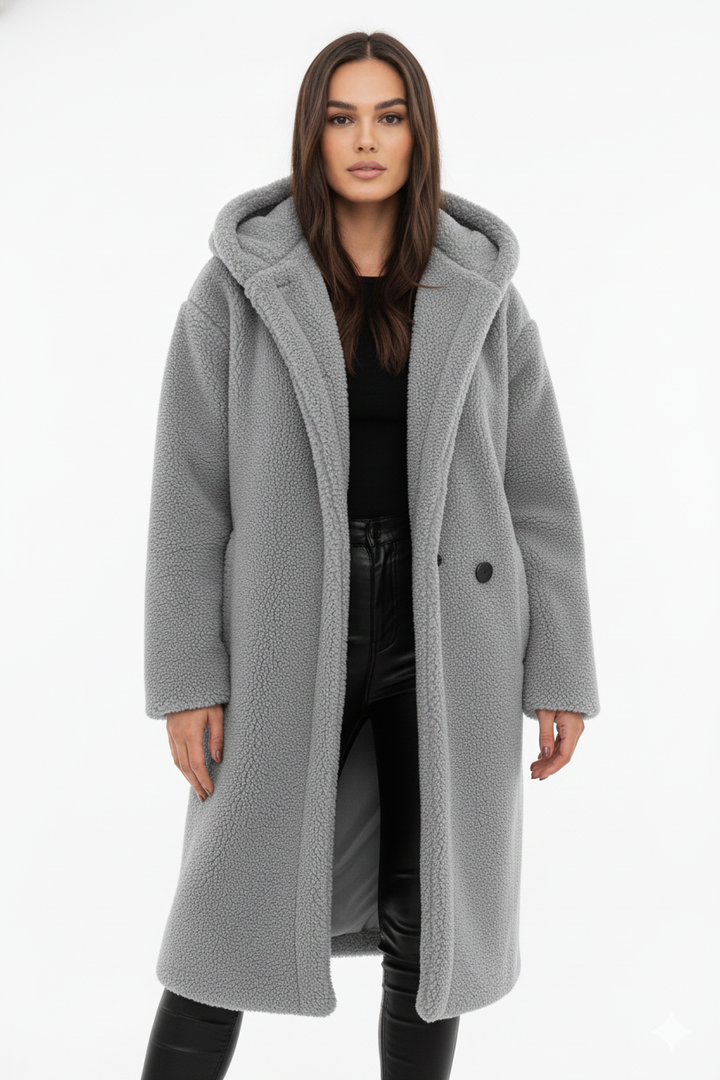 Nelia Manteau Teddy Femme – Veste Oversize Douce &amp; Chaude pour Looks Hiver Élégants