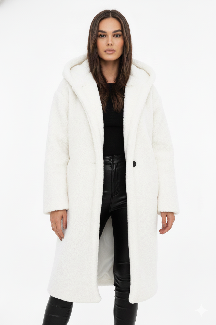 Nelia Manteau Teddy Femme – Veste Oversize Douce &amp; Chaude pour Looks Hiver Élégants