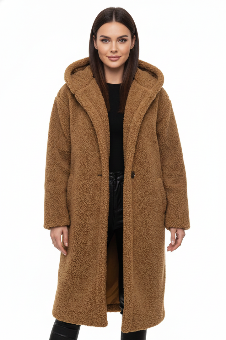 Nelia Manteau Teddy Femme – Veste Oversize Douce &amp; Chaude pour Looks Hiver Élégants