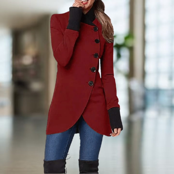 Cindi Manteau Femme – Manteau Asymétrique Hiver Chaud &amp; Élégant pour Confort Quotidien