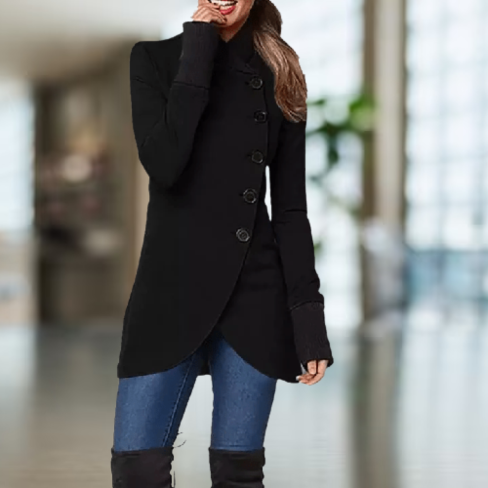 Cindi Manteau Femme – Manteau Asymétrique Hiver Chaud &amp; Élégant pour Confort Quotidien