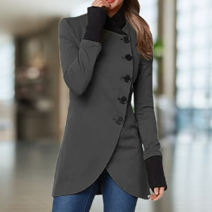 Cindi Manteau Femme – Manteau Asymétrique Hiver Chaud &amp; Élégant pour Confort Quotidien