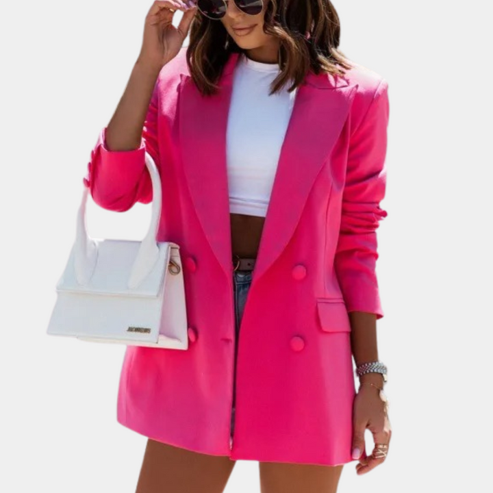 Evie Blazer Femme – Blazer Mi-Long Élégant en Tissu Premium Disponible en Plusieurs Couleurs