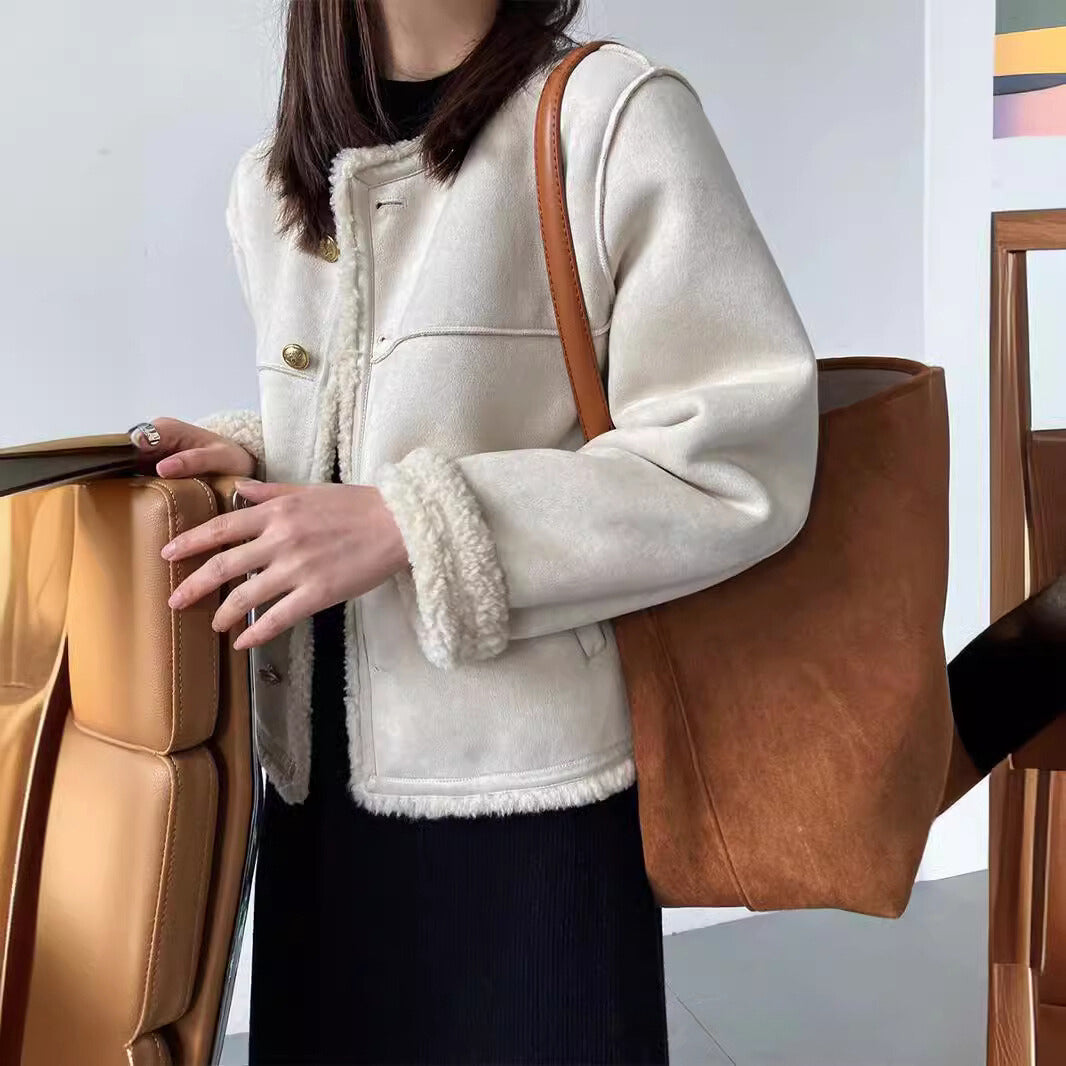 Aspen™ - Veste en Suède de Style Vintage