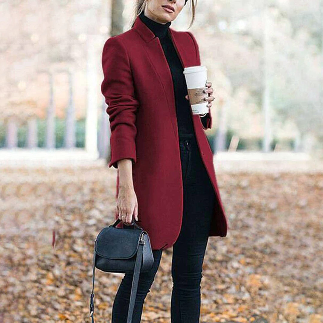 Manteau Femme Élégant Silhouette Affinée – Manteau Hiver Chic et Intemporel, Facile à Assortir