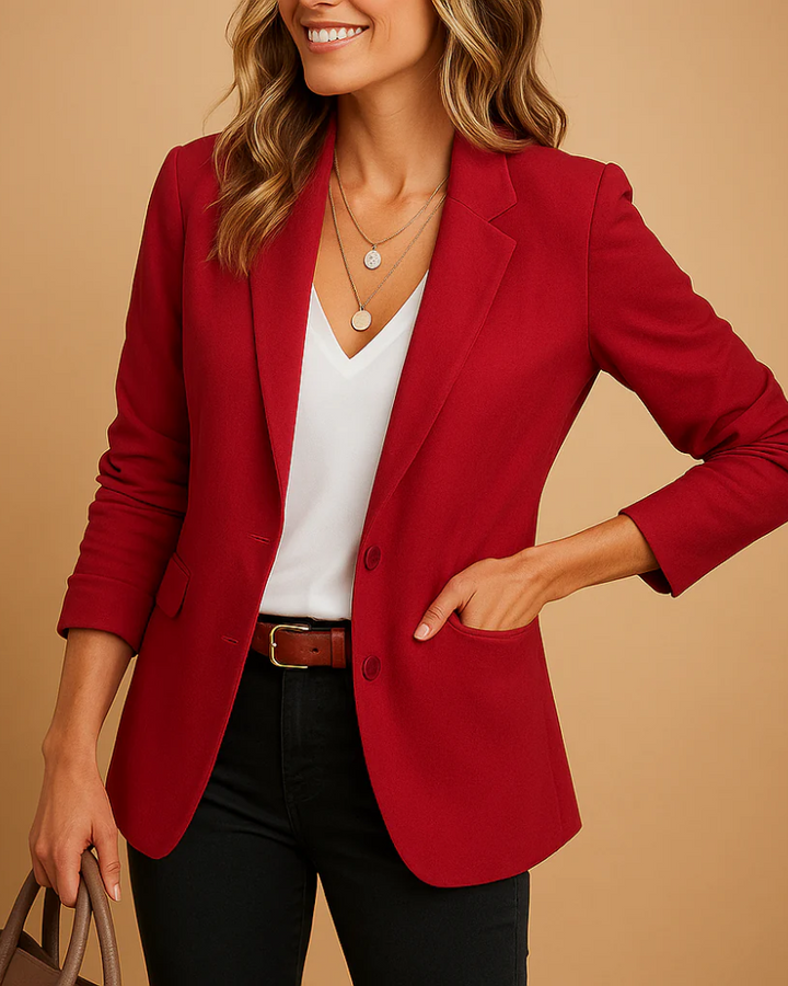 Bailey Blazer Femme – Blazer Ajusté Col à Revers Fermeture Boutonnée Élégant Classique