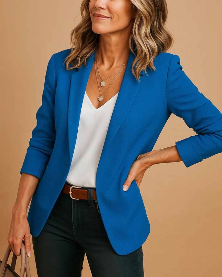 Bailey Blazer Femme – Blazer Ajusté Col à Revers Fermeture Boutonnée Élégant Classique