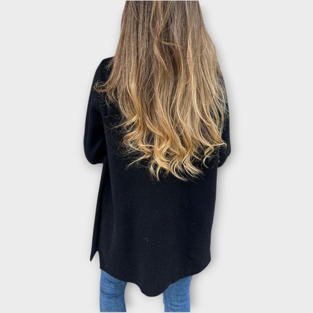 Manteau Classique Décontracté avec Boutons Frontaux