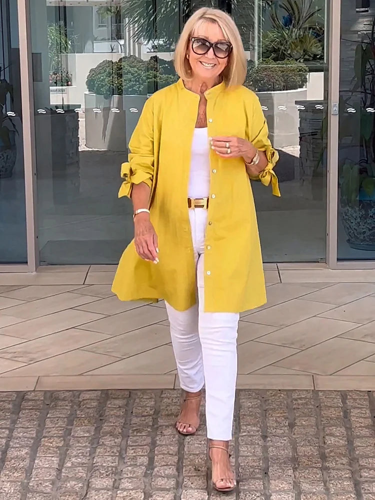 Elliora - Veste en Coton avec Dos Froncé