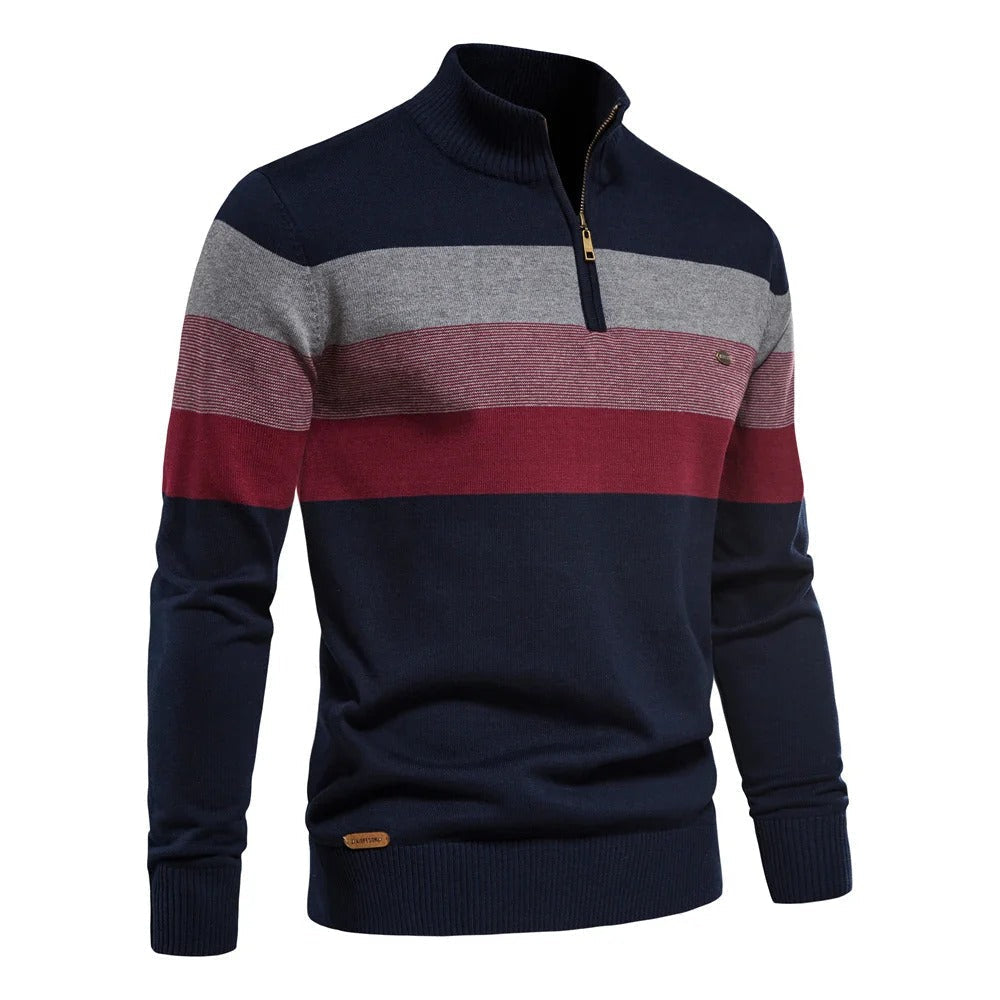 Adrien - Pull Demi-Fermeture Élégant Raffiné Homme - Auvoire Paris