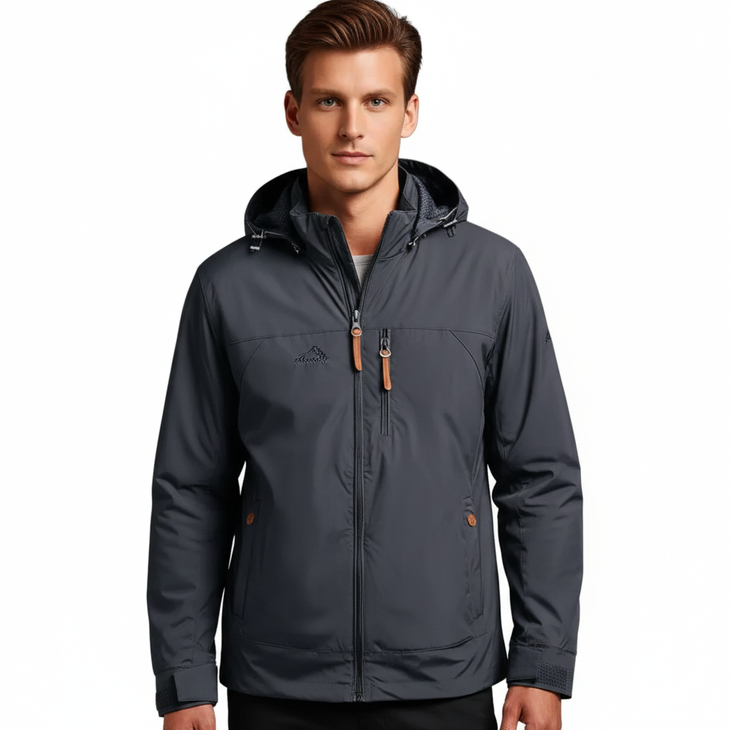 Alain Veste Outdoor Homme Imperméable – Coupe-Vent en Polyamide avec Capuche Ajustable - Auvoire Paris