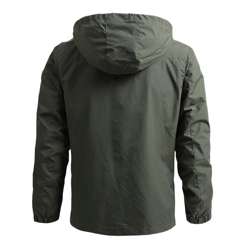 Alain Veste Outdoor Homme Imperméable – Coupe-Vent en Polyamide avec Capuche Ajustable - Auvoire Paris