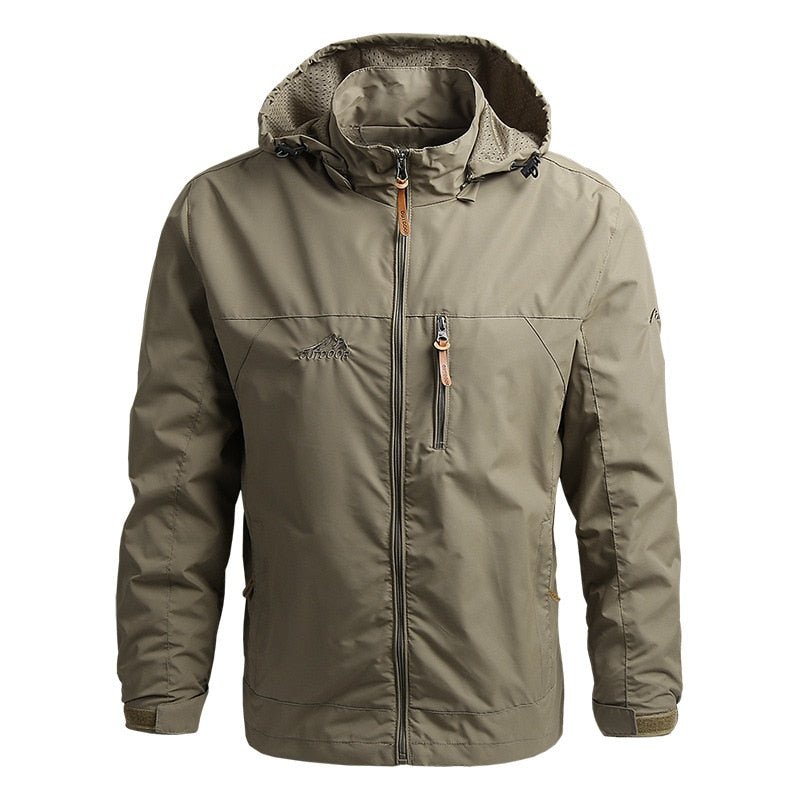 Alain Veste Outdoor Homme Imperméable – Coupe-Vent en Polyamide avec Capuche Ajustable - Auvoire Paris