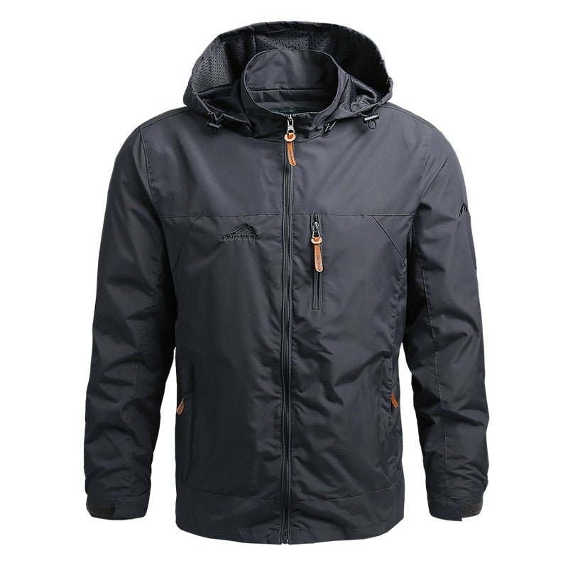 Alain Veste Outdoor Homme Imperméable – Coupe-Vent en Polyamide avec Capuche Ajustable - Auvoire Paris
