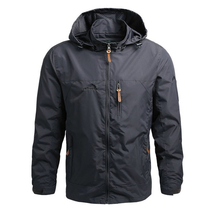 Alain Veste Outdoor Homme Imperméable – Coupe-Vent en Polyamide avec Capuche Ajustable - Auvoire Paris