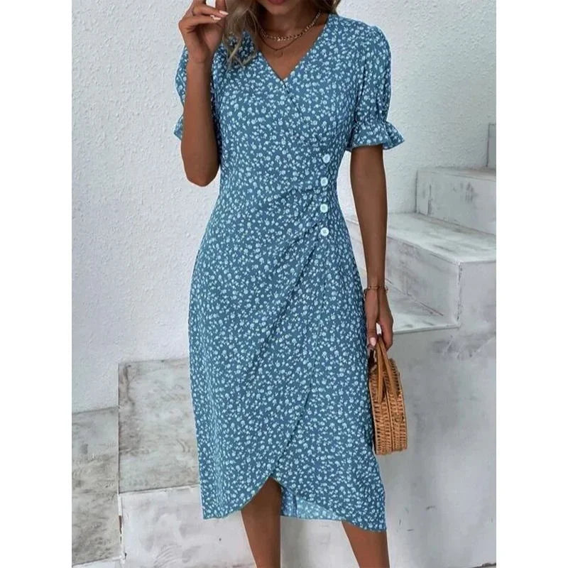 Amandine - Robe Fleurie Élégante Et Raffinée - Auvoire Paris