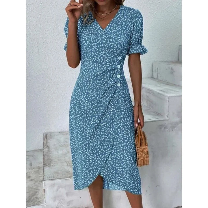 Amandine - Robe Fleurie Élégante Et Raffinée - Auvoire Paris