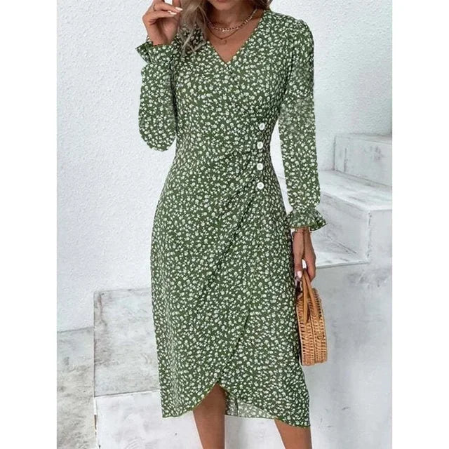 Amandine - Robe Fleurie Élégante Et Raffinée - Auvoire Paris