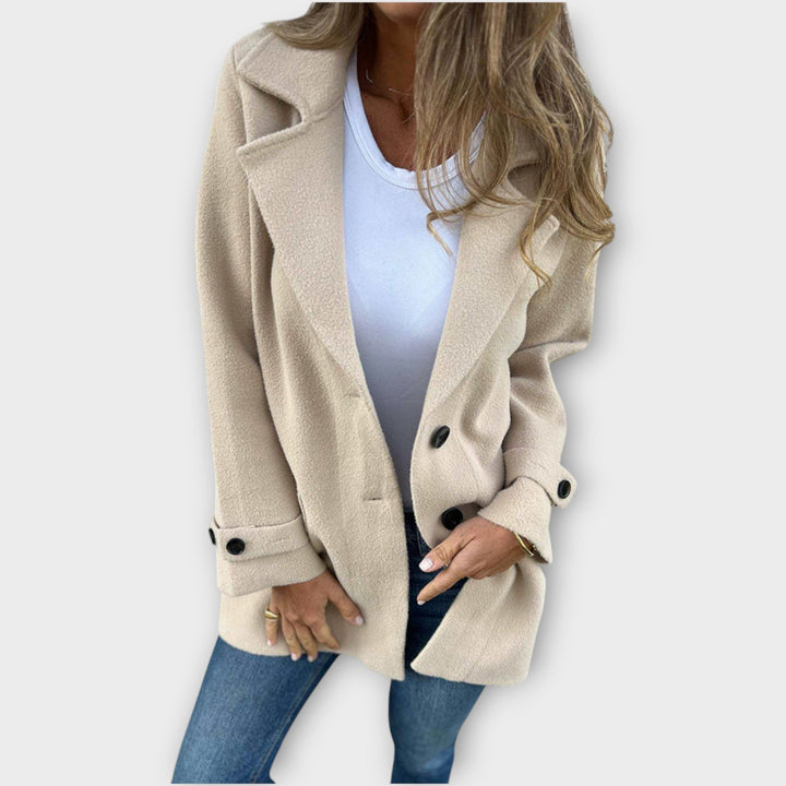 Manteau Classique Décontracté avec Boutons Frontaux