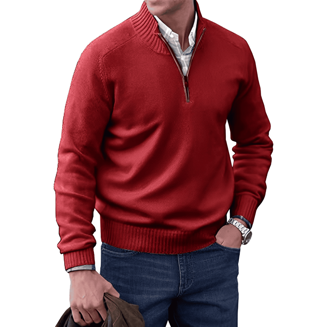 Victor - Pull Zippé Cachemire Homme