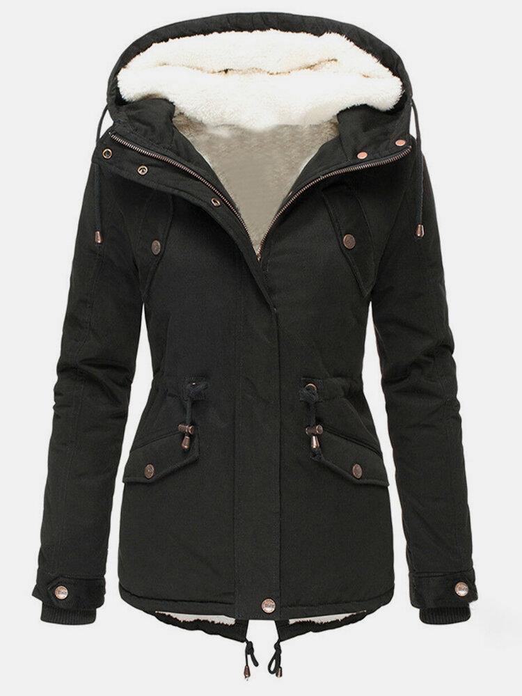 Claire Veste d’Hiver Femme – Manteau Chaud Imperméable avec Capuche &amp; Doublure Douce