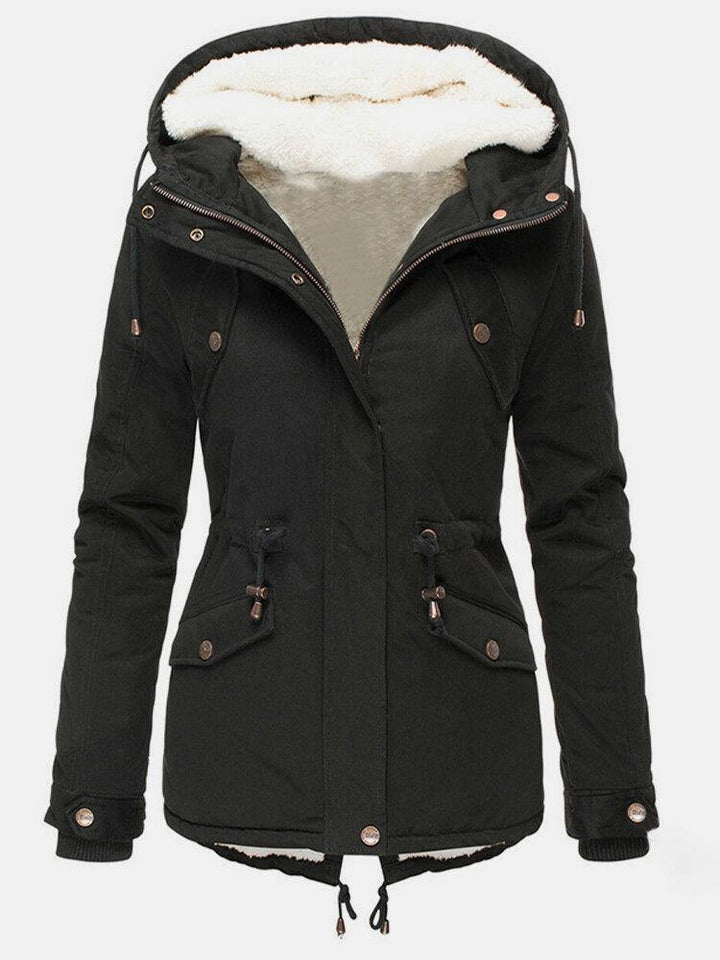 Claire Veste d’Hiver Femme – Manteau Chaud Imperméable avec Capuche &amp; Doublure Douce