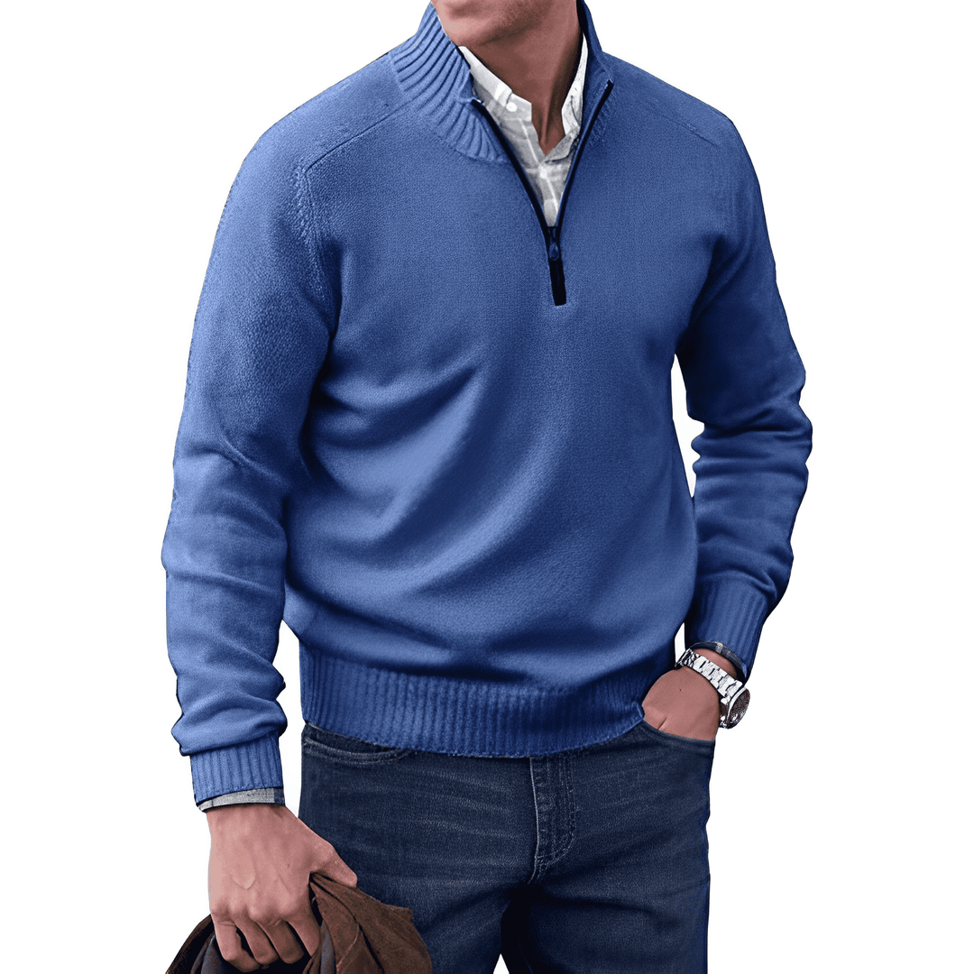 Victor - Pull Zippé Cachemire Homme