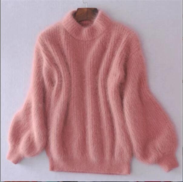 Emilie Pull Femme – Pull en Laine Tricoté Lâche Confortable &amp; Élégant au Style Moderne