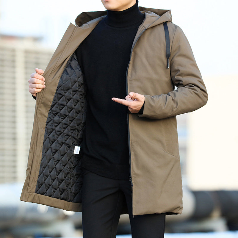 Eric Veste Homme d’Hiver – Longue, Imperméable avec Capuche Ajustable &amp; Doublure Isolante