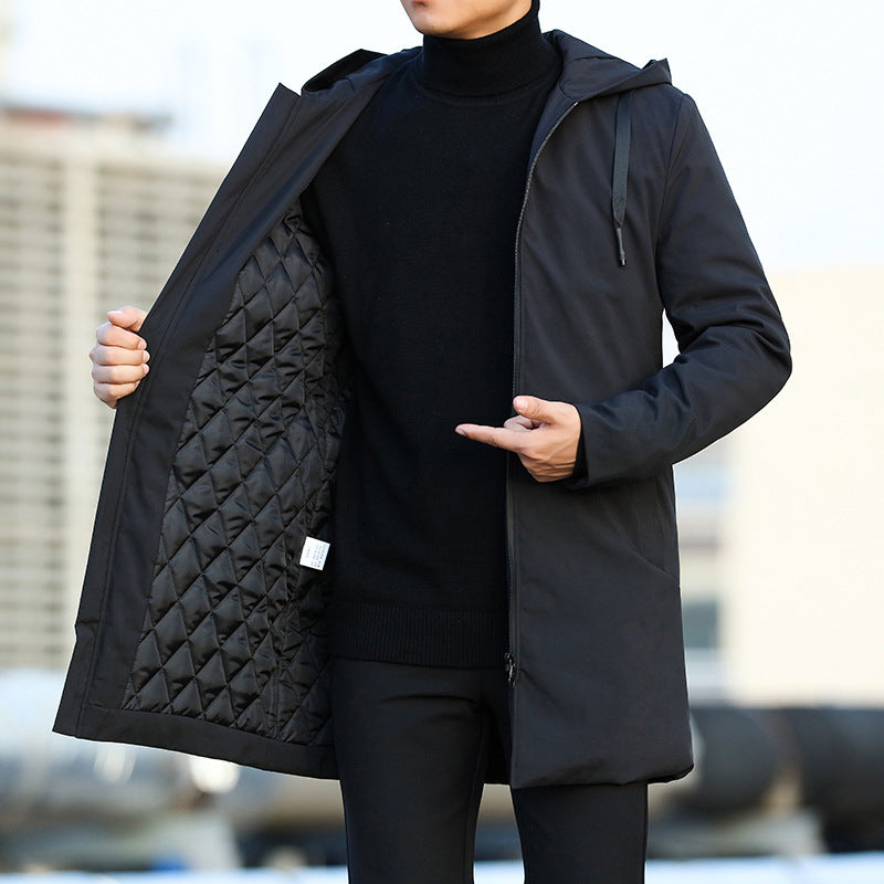 Eric Veste Homme d’Hiver – Longue, Imperméable avec Capuche Ajustable &amp; Doublure Isolante