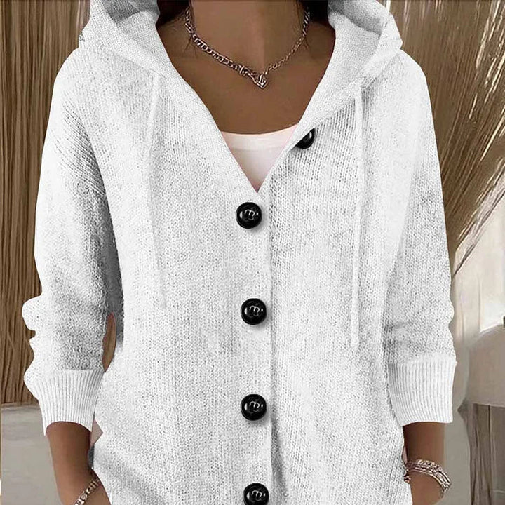 Cardigan uni à manches longues pour femmes