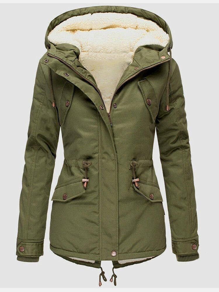 Claire Veste d’Hiver Femme – Manteau Chaud Imperméable avec Capuche &amp; Doublure Douce
