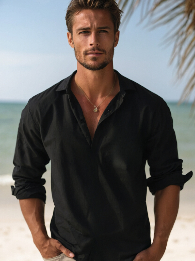 Lucas - Chemise Lin Casual Homme
