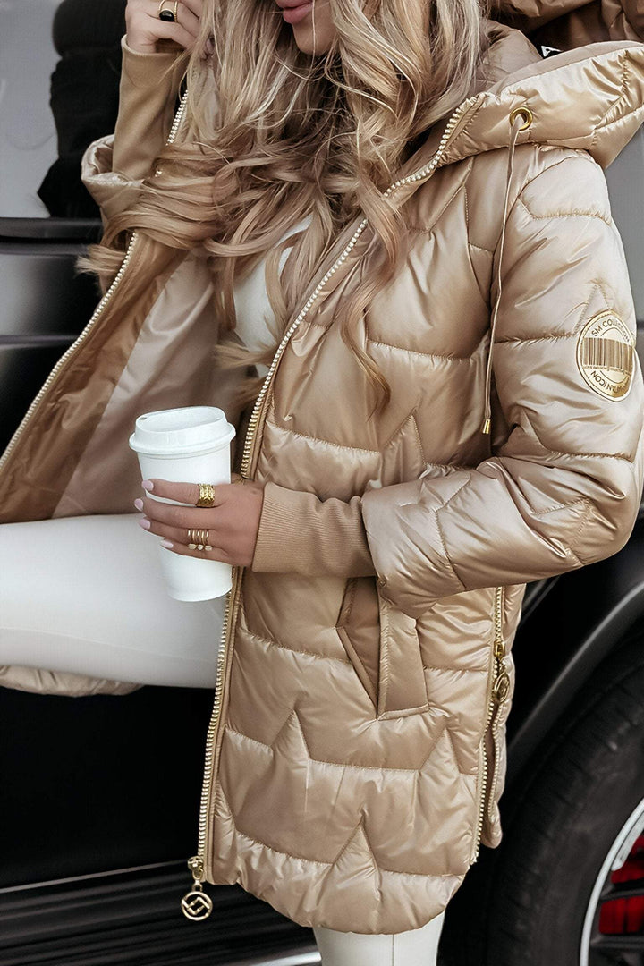 Kimberly Manteau d’Automne à Capuche pour Femme – Veste Chaude en Mélange de Coton avec Coupe Douce &amp; Design Intemporel