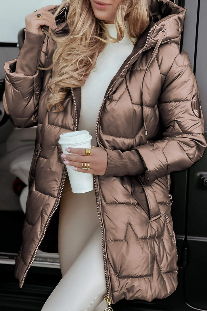 Kimberly Manteau d’Automne à Capuche pour Femme – Veste Chaude en Mélange de Coton avec Coupe Douce &amp; Design Intemporel