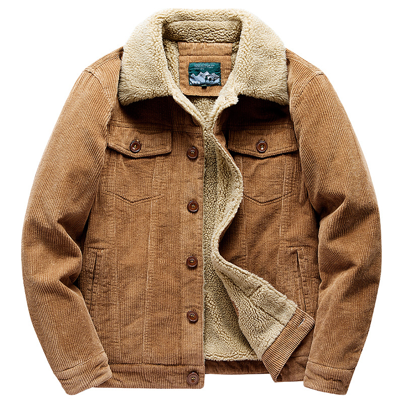 Mason Veste Trucker Homme – Velours Côtelé, Doublure Sherpa &amp; Col Teddy