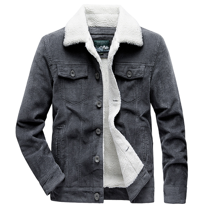 Mason Veste Trucker Homme – Velours Côtelé, Doublure Sherpa &amp; Col Teddy