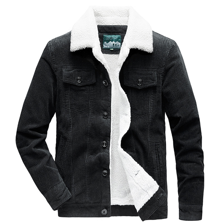 Mason Veste Trucker Homme – Velours Côtelé, Doublure Sherpa &amp; Col Teddy