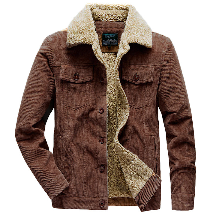 Mason Veste Trucker Homme – Velours Côtelé, Doublure Sherpa &amp; Col Teddy