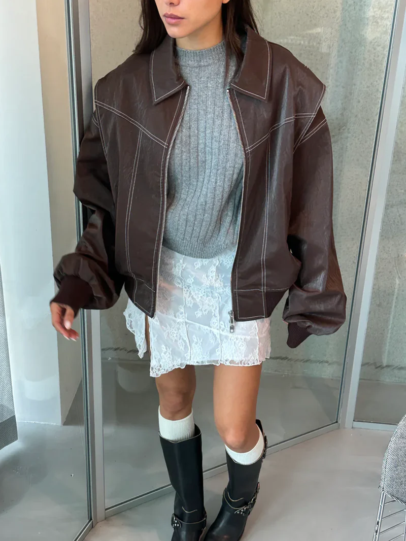 Veste Oversized Contrastée - Vente Limitée