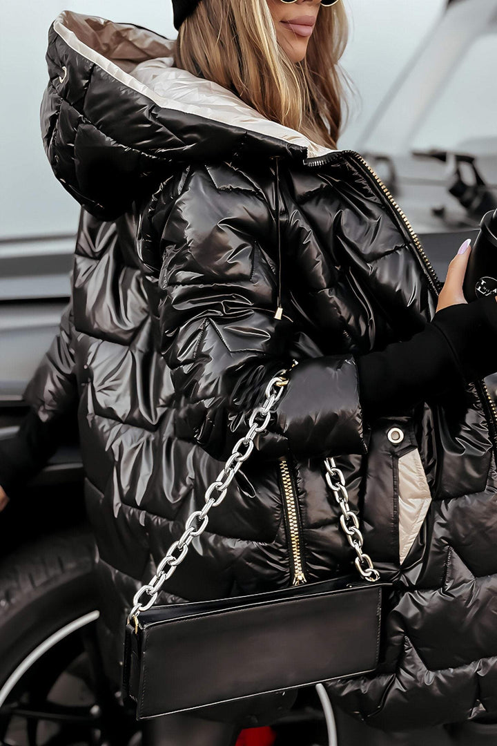 Kimberly Manteau d’Automne à Capuche pour Femme – Veste Chaude en Mélange de Coton avec Coupe Douce &amp; Design Intemporel