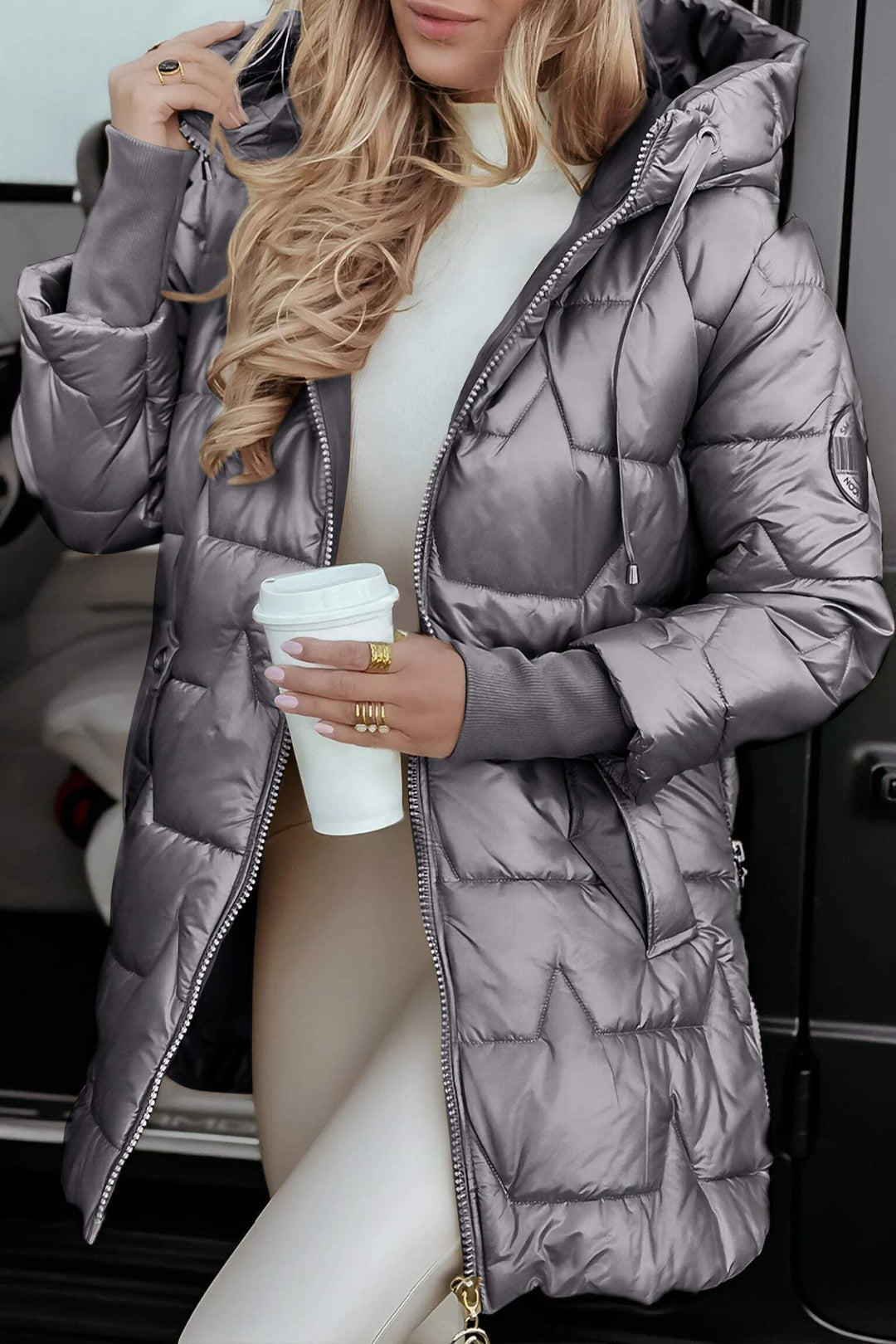 Kimberly Manteau d’Automne à Capuche pour Femme – Veste Chaude en Mélange de Coton avec Coupe Douce &amp; Design Intemporel