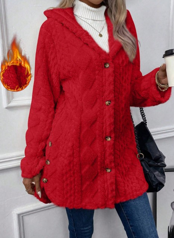 Chateau Elise™   | Cardigan à Capuche en Peluche